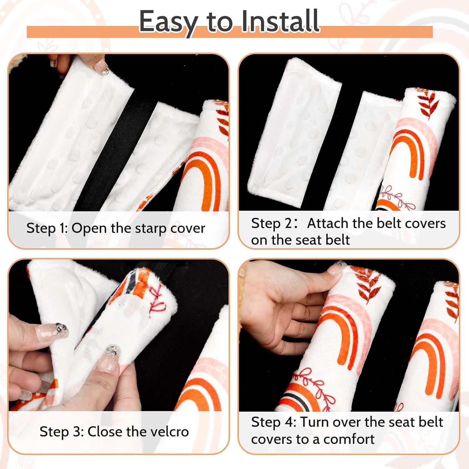 Cubiertas de Correa para Asiento de Auto Pea Pod 2 Pzas - Arcoíris