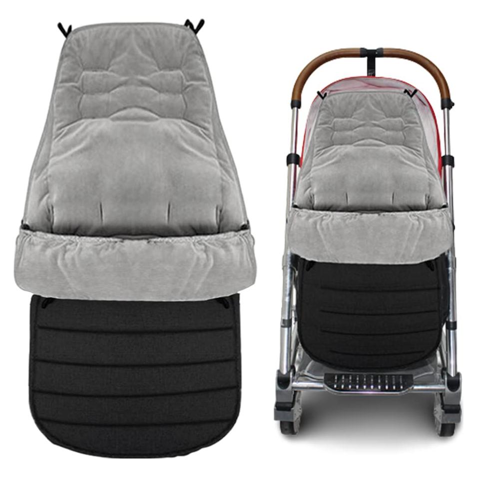 Saco para Cochecito XIFAMNIY Impermeable Terciopelo Negro 0-12M