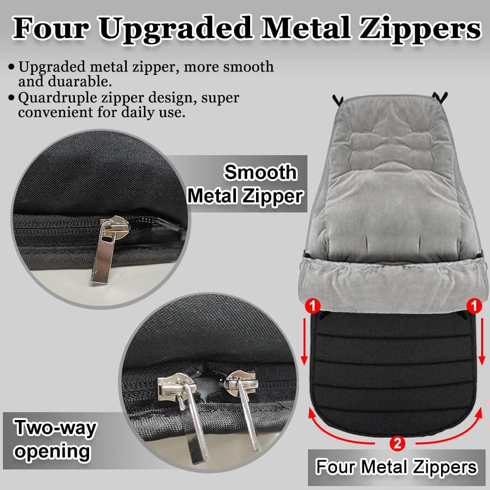 Saco para Cochecito XIFAMNIY Impermeable Terciopelo Negro 0-12M