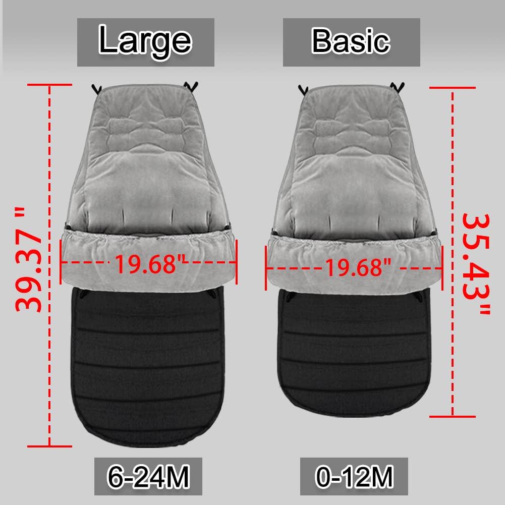 Saco para Cochecito XIFAMNIY Impermeable Terciopelo Negro 0-12M