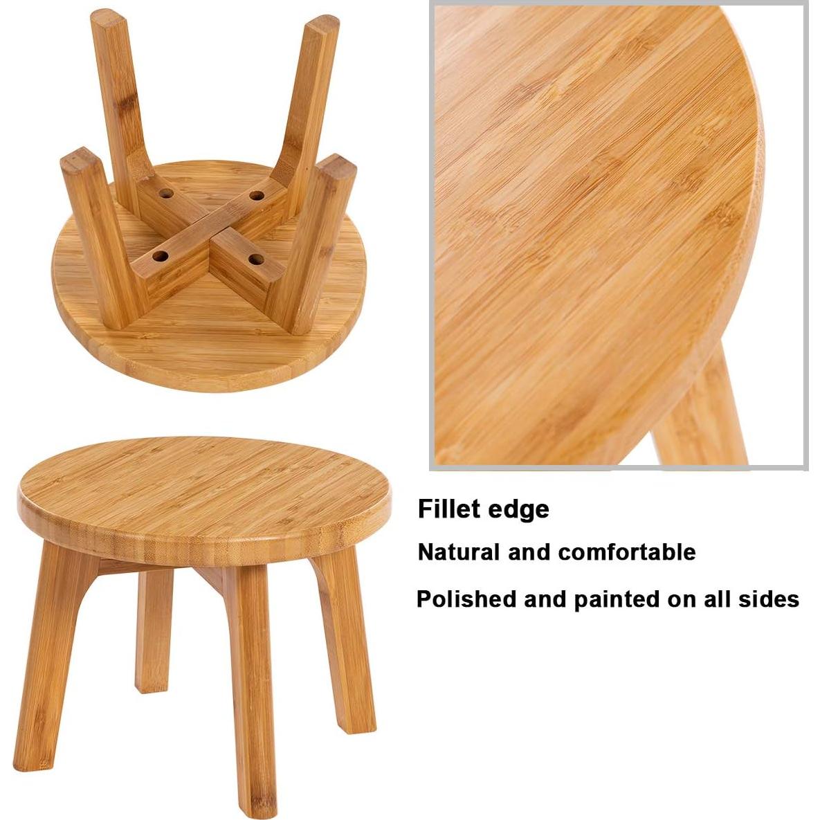 Taburete de Bambú GOBAM 18.5 cm Resistente 136 kg Natural