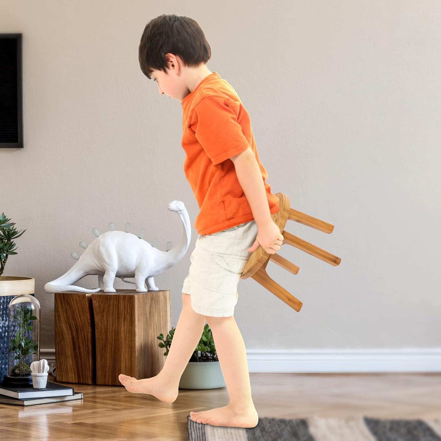 Taburete de Bambú GOBAM 18.5 cm Resistente 136 kg Natural