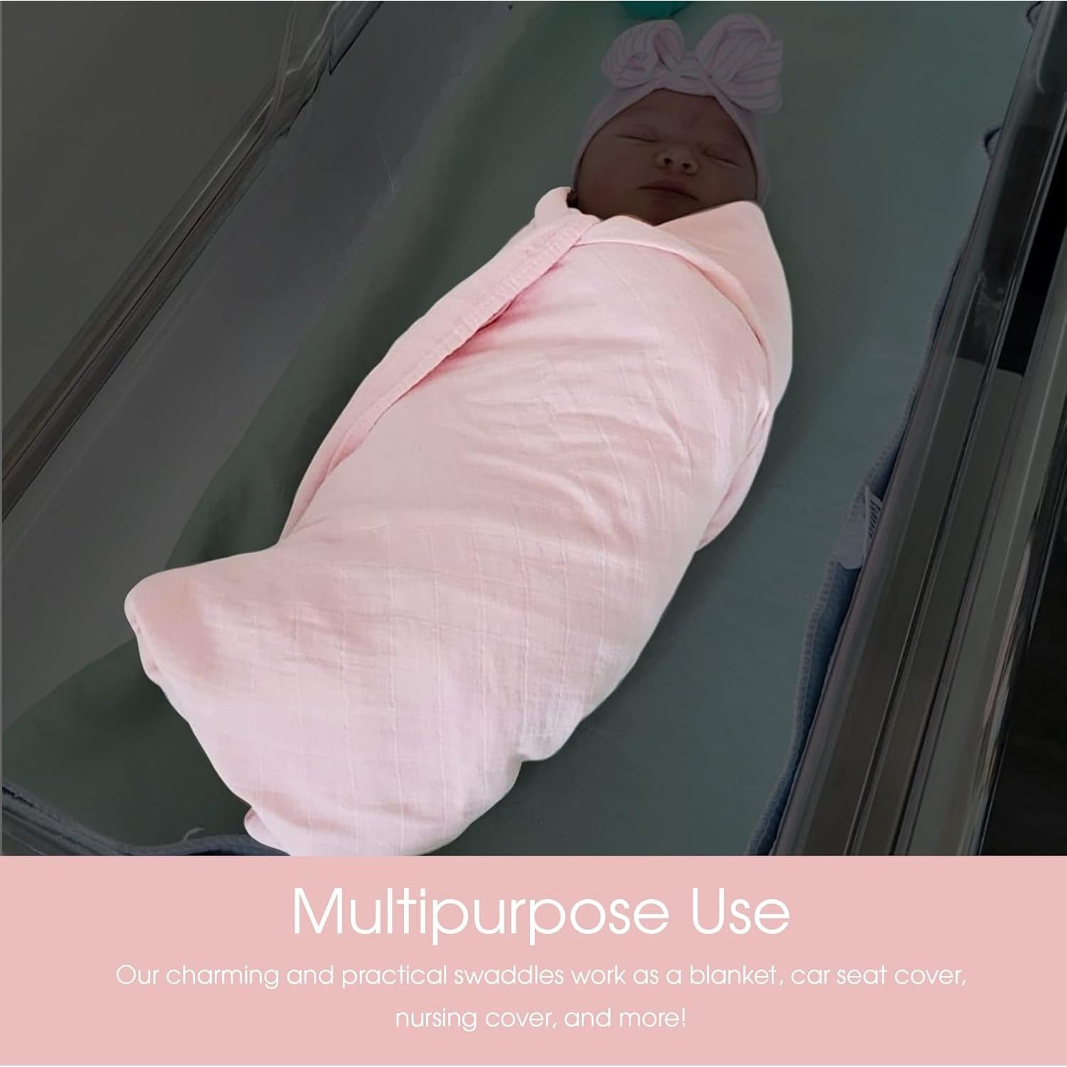 Manta de Muselina AliOli para Bebé Grande 120x120 cm Manzana