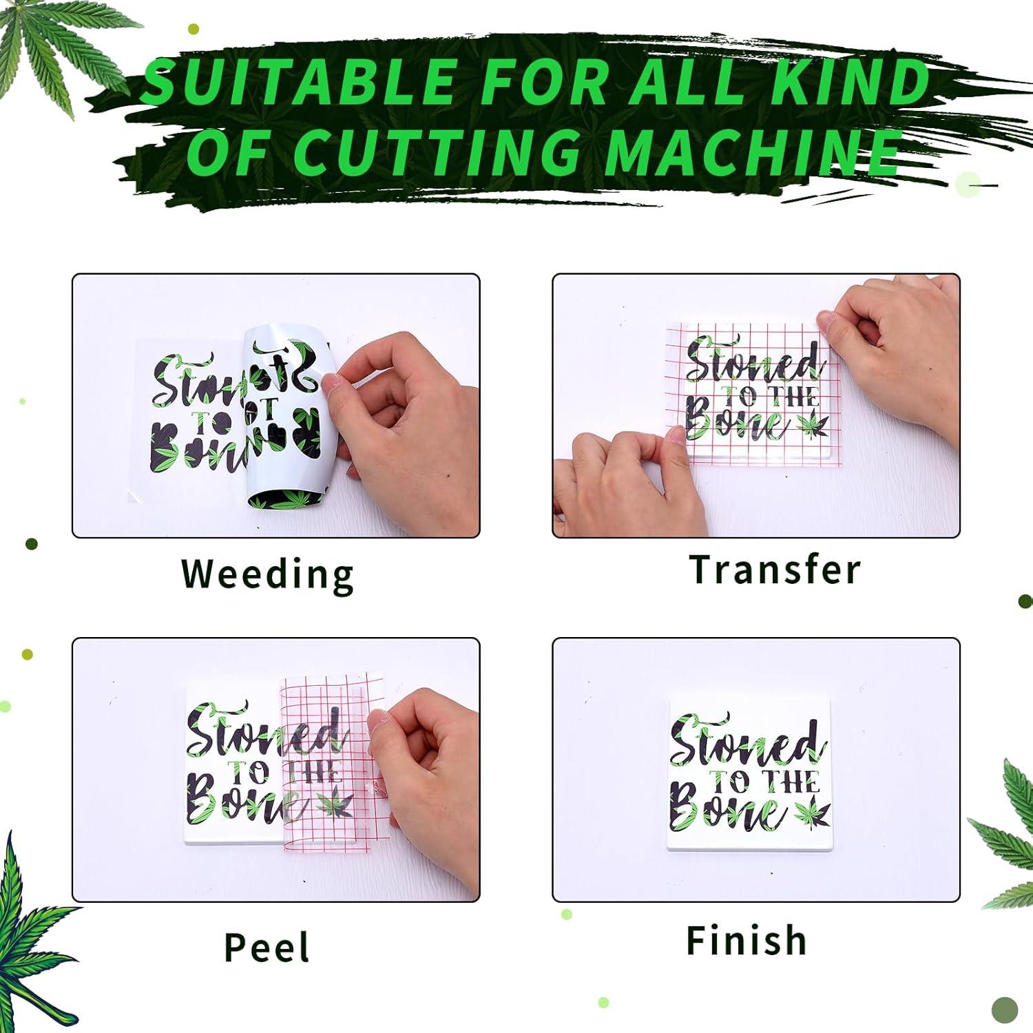 Vinilo Adhesivo Permanente Tintnut - 12 Hojas 30.48x25.4cm Cannabis