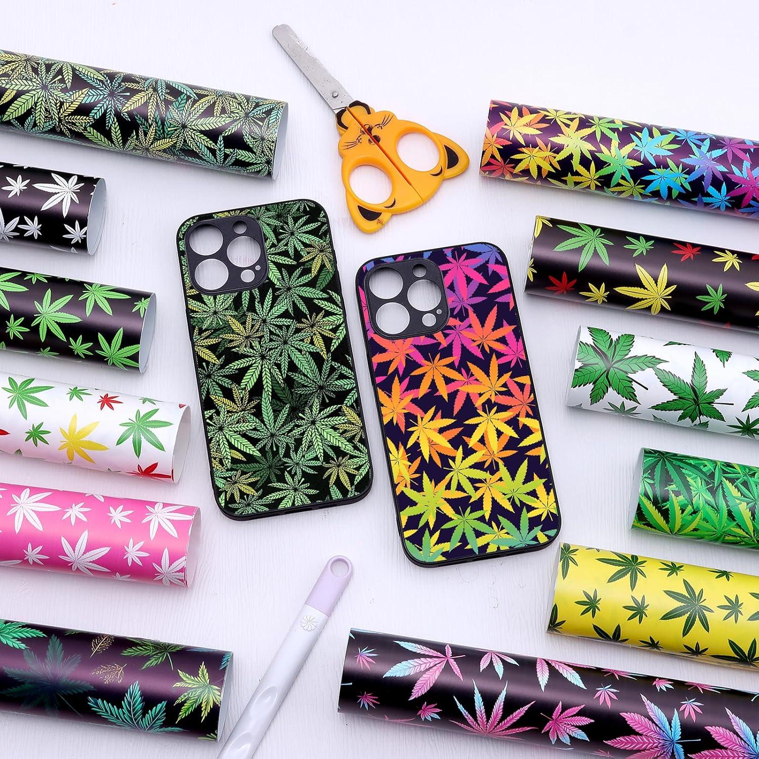 Vinilo Adhesivo Permanente Tintnut - 12 Hojas 30.48x25.4cm Cannabis