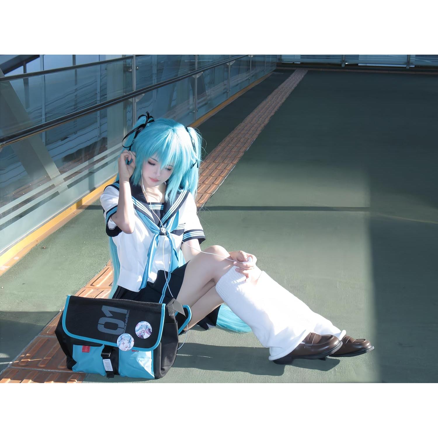 Bolsa de Mensajero FIREFIRST Hatsune Miku Verde 29x26x9 cm