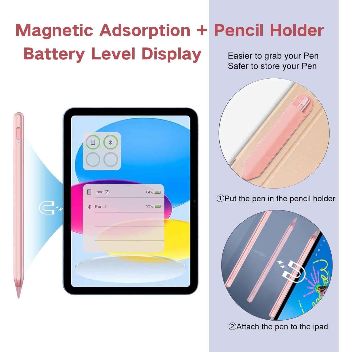 Lápiz Stylus JvKzaen para iPad 2018-2025 con Rechazo de Palma