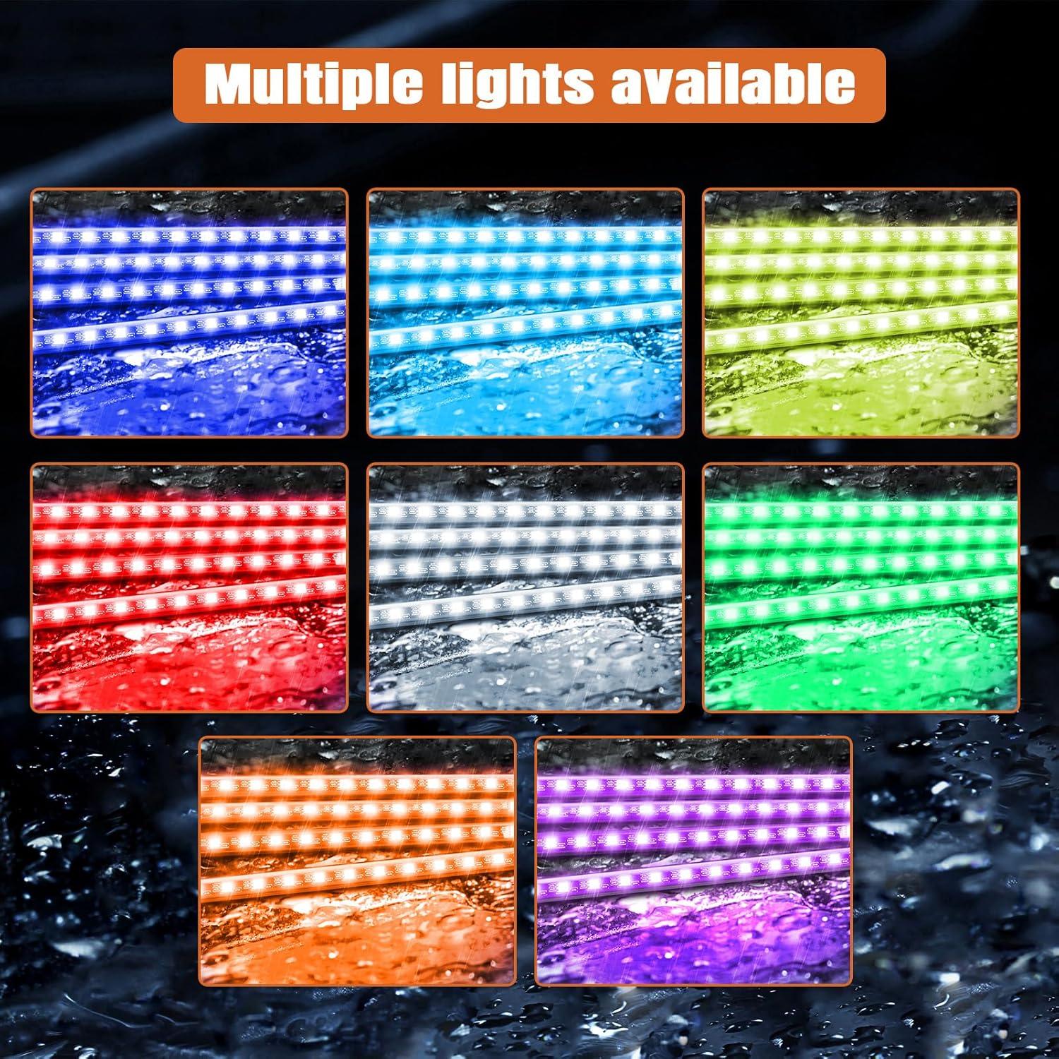 Luz Interior LED de Coche Wuyaoyao, Tira Multicolor con Control Remoto