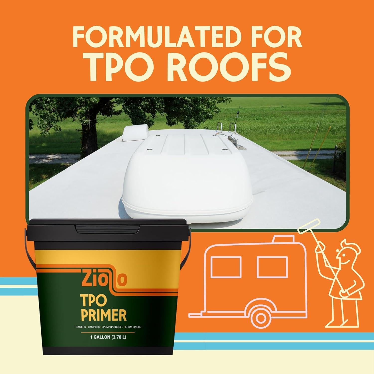 Kit de Reparación de Techo Ziollo 9.14 m - Impermeable