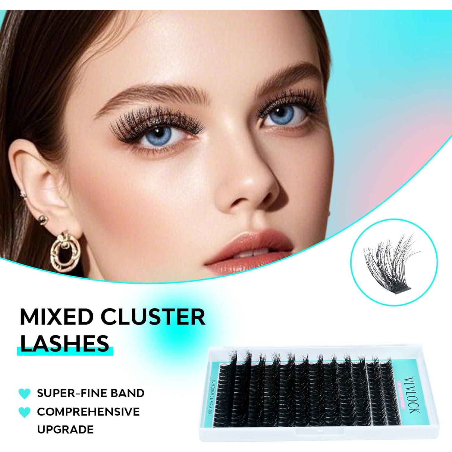 Kit de Extensión de Pestañas 100D VLVLOCK 10-18mm Volumen 3D