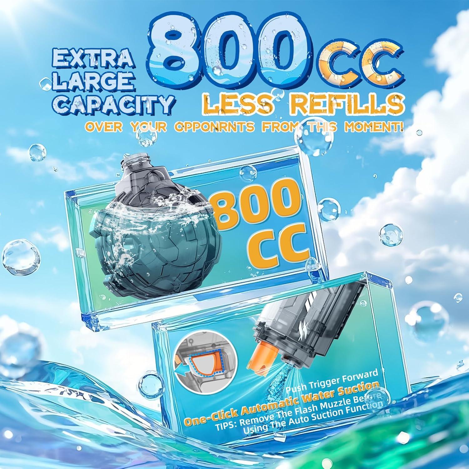 Pistola de Agua Eléctrica Vmiya 800CC Alcance 10 Metros