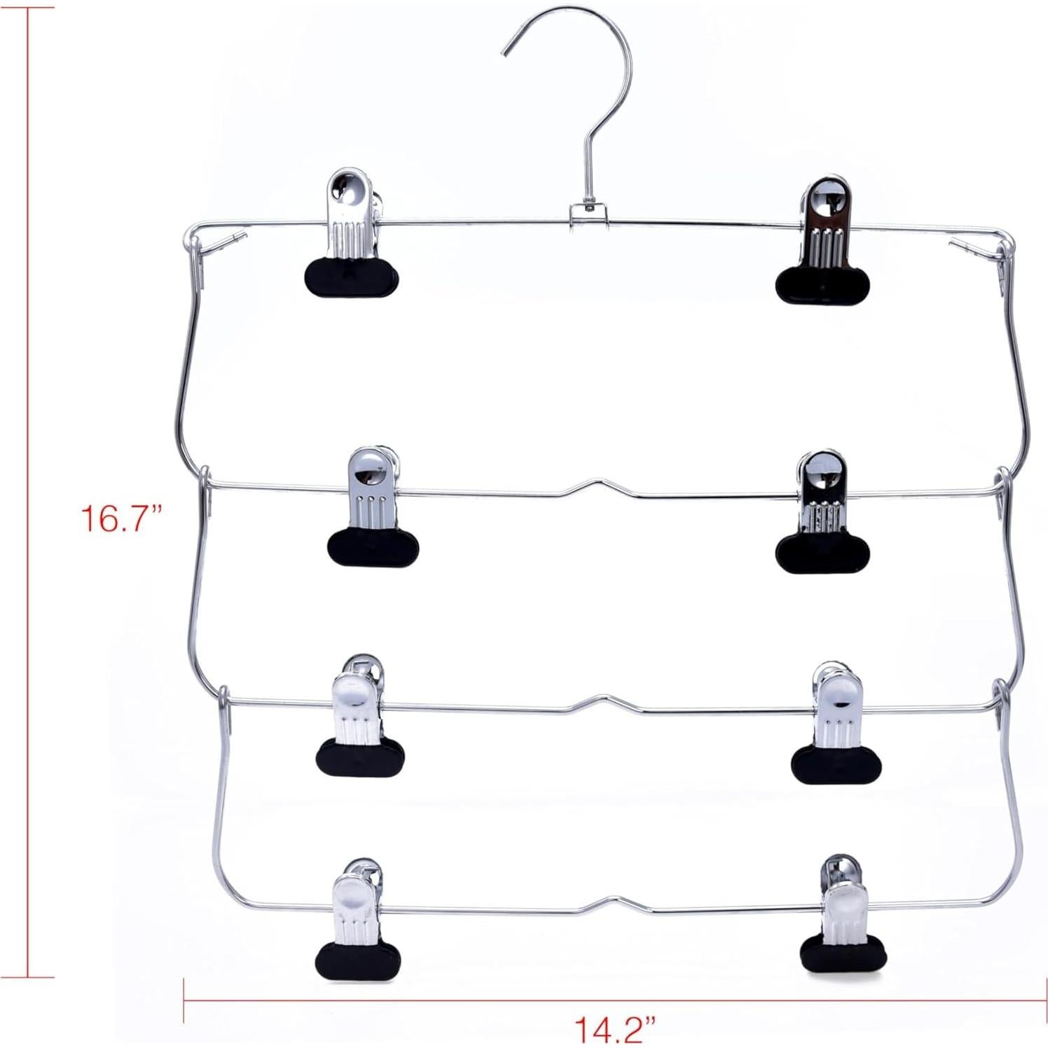 Perchas Plegables de Calidad 2-Pack con Clips Antideslizantes