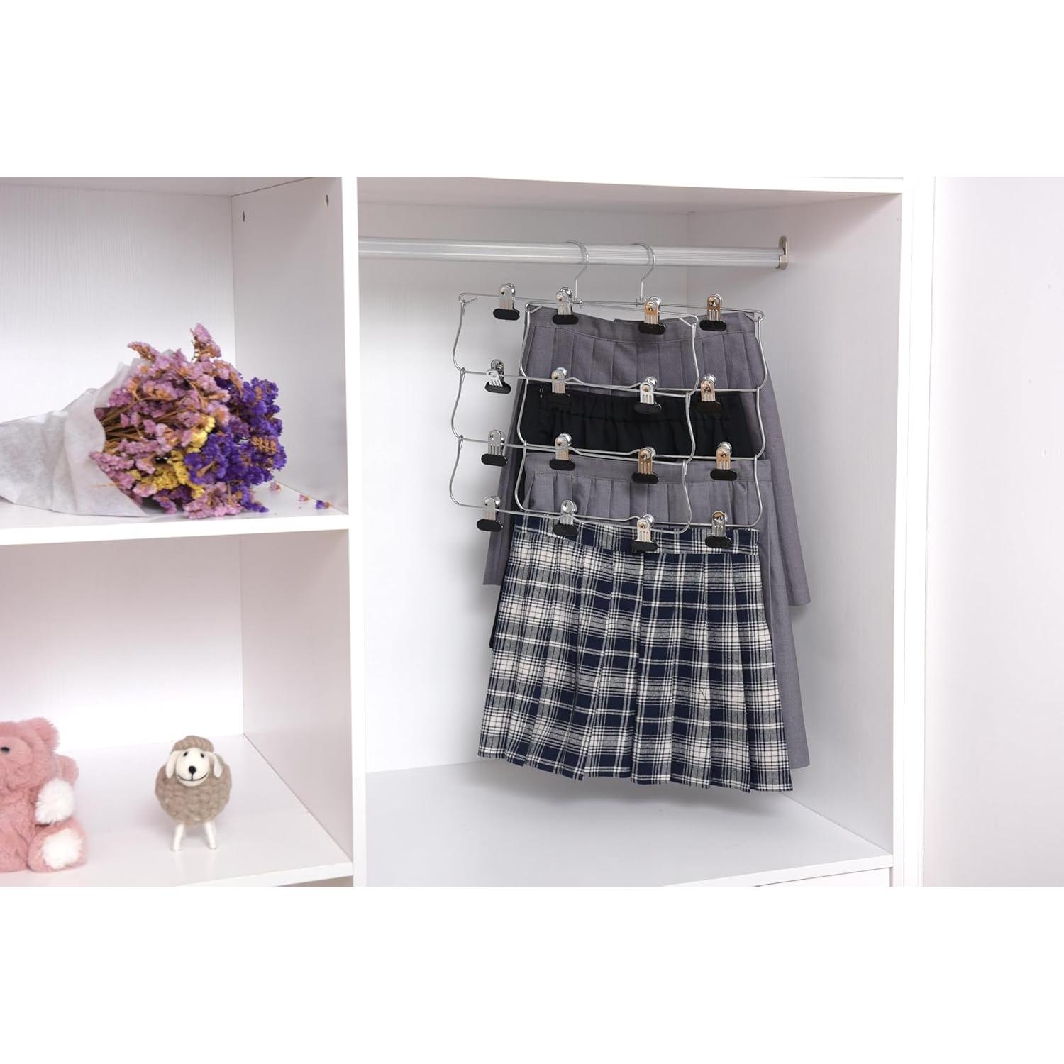 Perchas Plegables de Calidad 2-Pack con Clips Antideslizantes