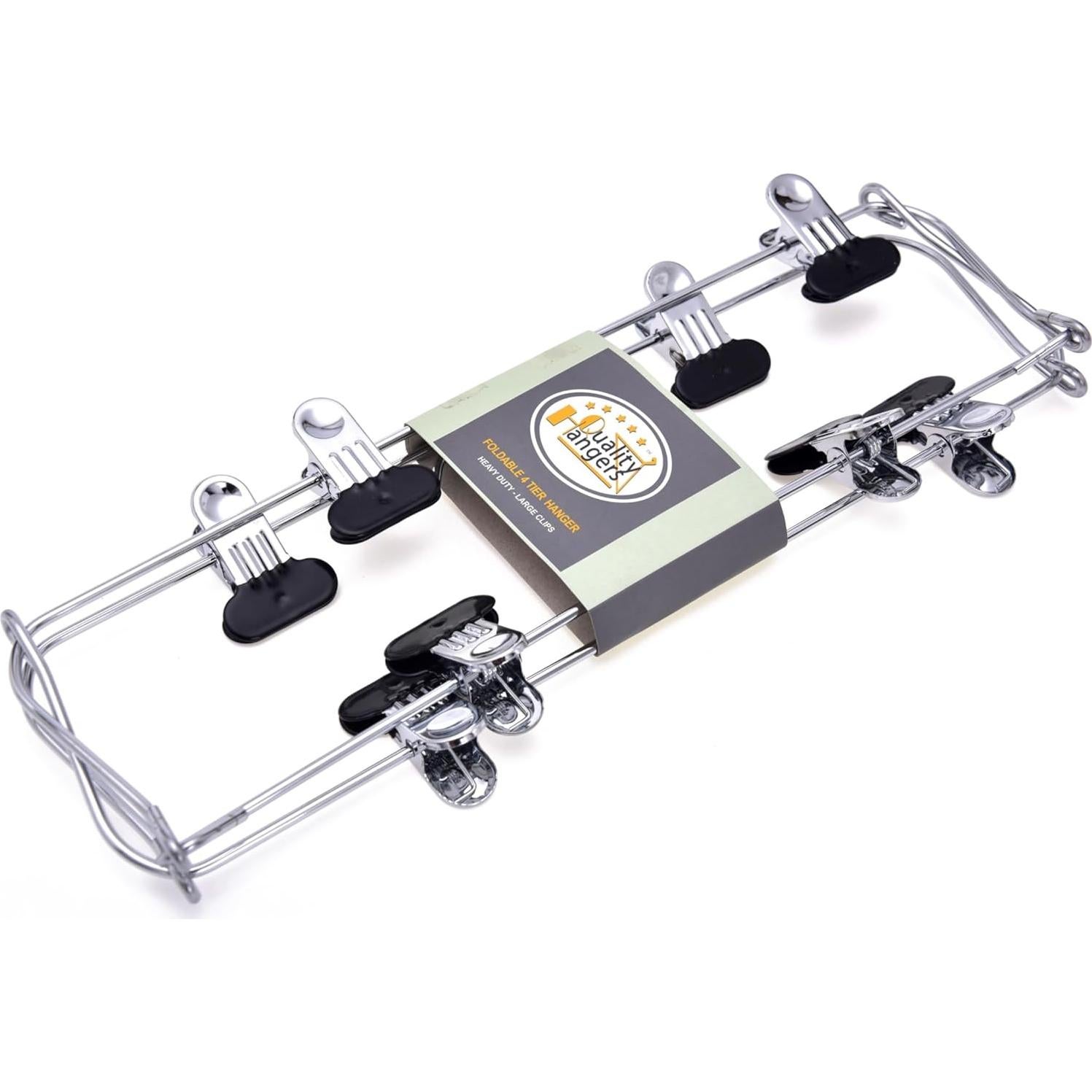 Perchas Plegables de Calidad 2-Pack con Clips Antideslizantes