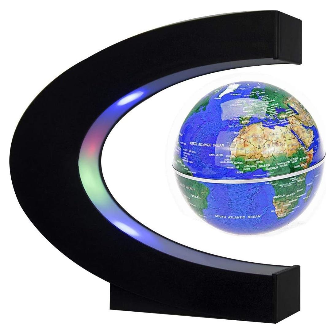Globo Flotante LED Trenzsary 7,62 cm Mapa Mundial Azul