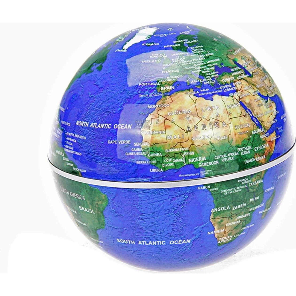 Globo Flotante LED Trenzsary 7,62 cm Mapa Mundial Azul