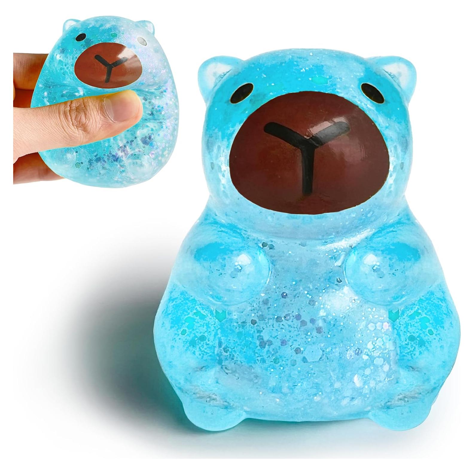 Pelota Squishy Kawaii ZTATU Capibara Azul 5x5x7 cm