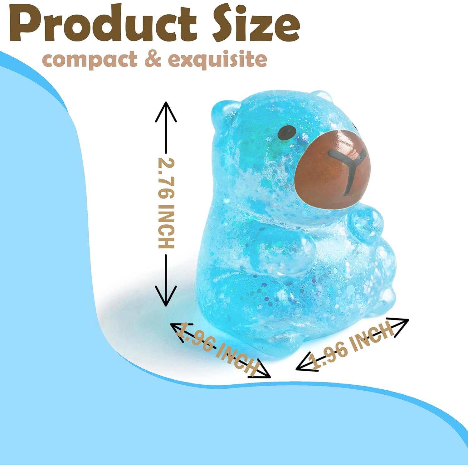 Pelota Squishy Kawaii ZTATU Capibara Azul 5x5x7 cm