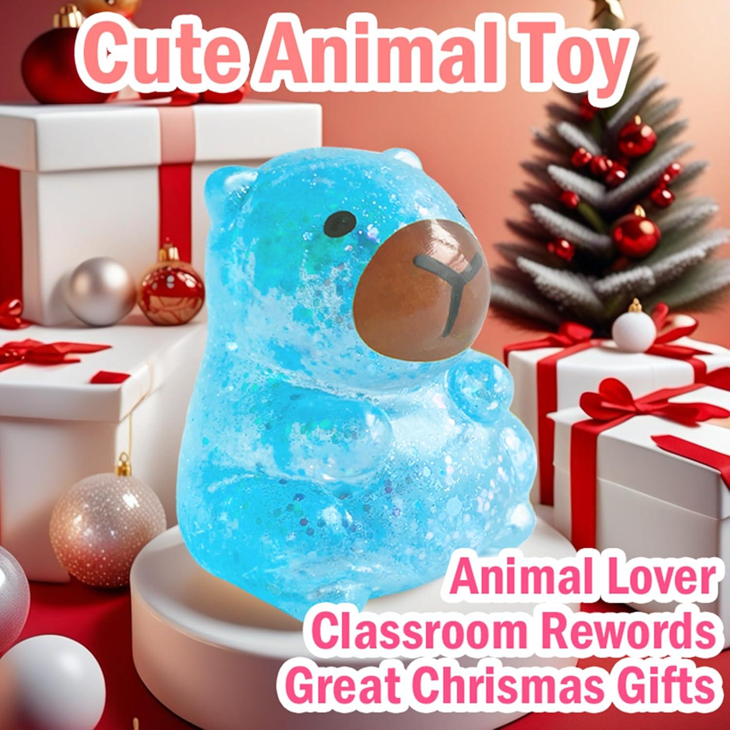 Pelota Squishy Kawaii ZTATU Capibara Azul 5x5x7 cm