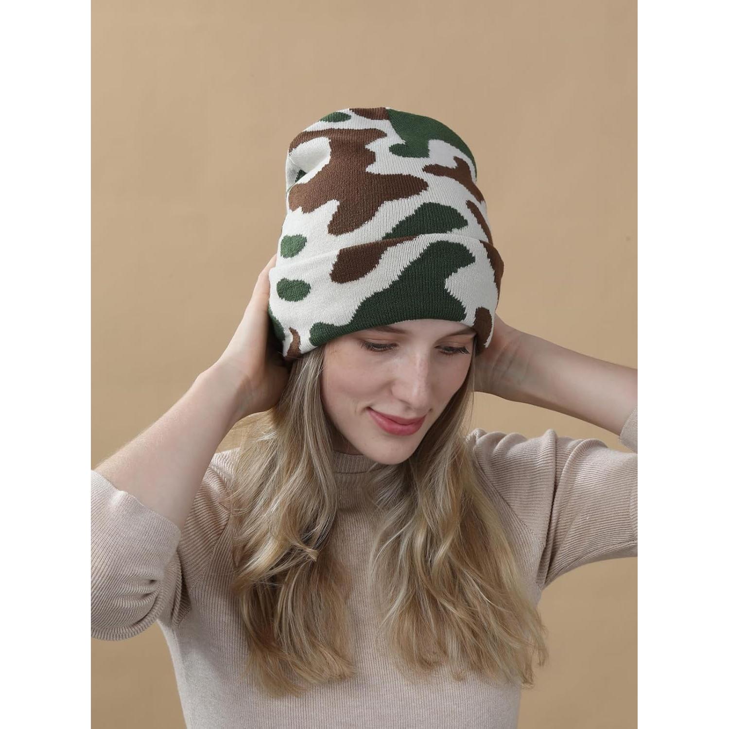 Gorro Beanie Camo Unisex Jirafa Vaca Leopardo 55-62cm