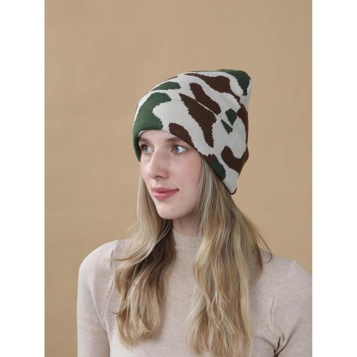 Gorro Beanie Camo Unisex Jirafa Vaca Leopardo 55-62cm