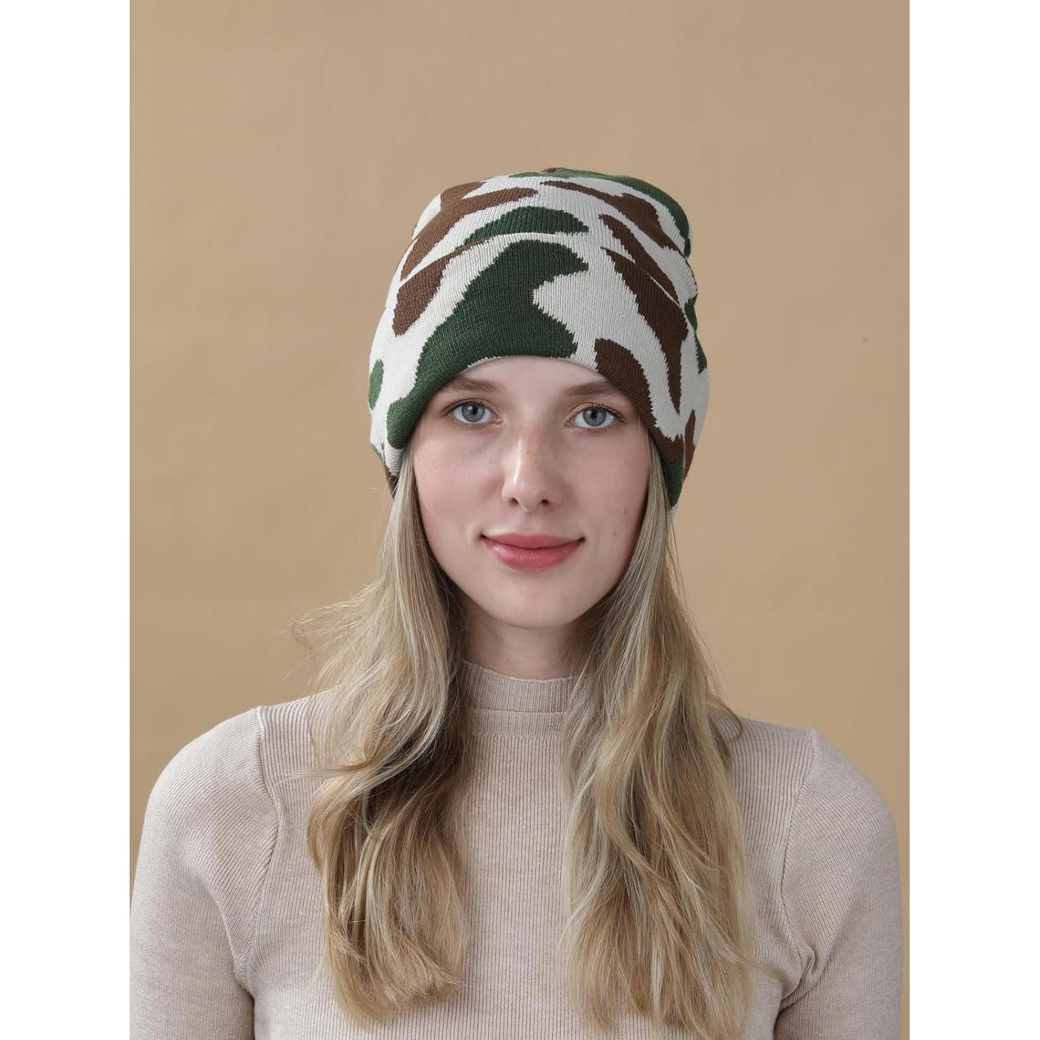 Gorro Beanie Camo Unisex Jirafa Vaca Leopardo 55-62cm