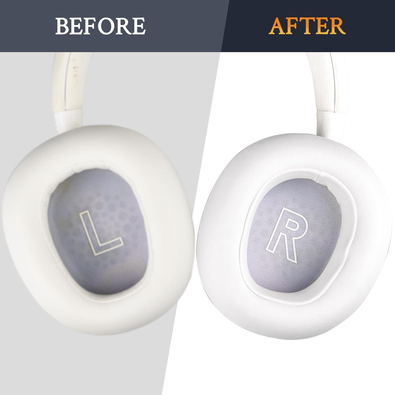 Almohadillas de Reemplazo SOULWIT para Auriculares Logitech G735 - Blanco