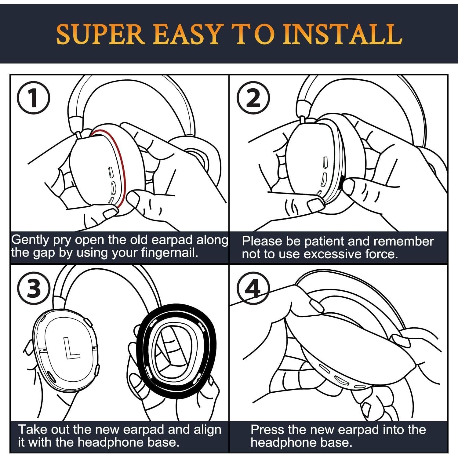 Almohadillas de Reemplazo SOULWIT para Auriculares Logitech G735 - Blanco