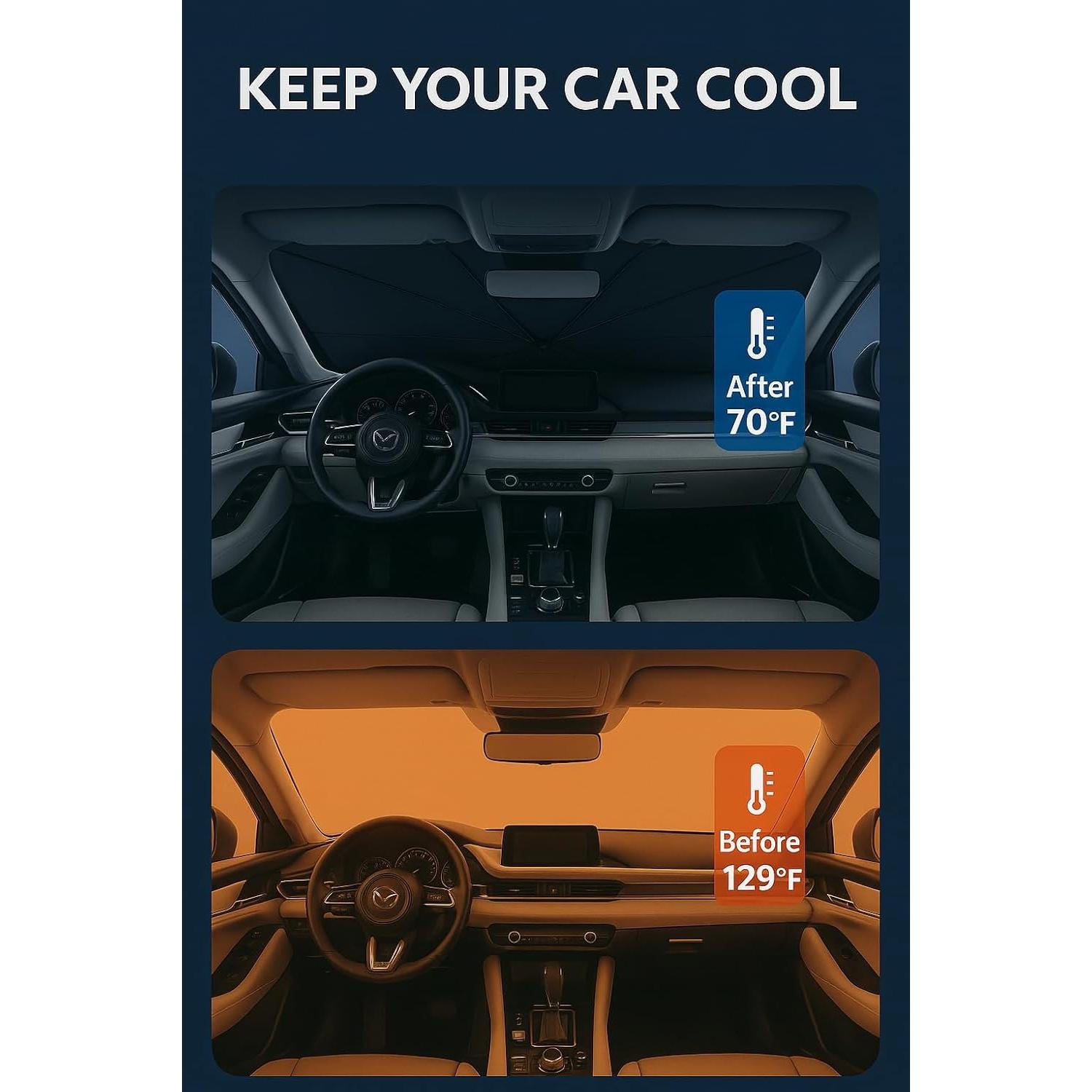 Proadsy Parasol Reflector Solar Mazda 3 2019-2025 Plegable