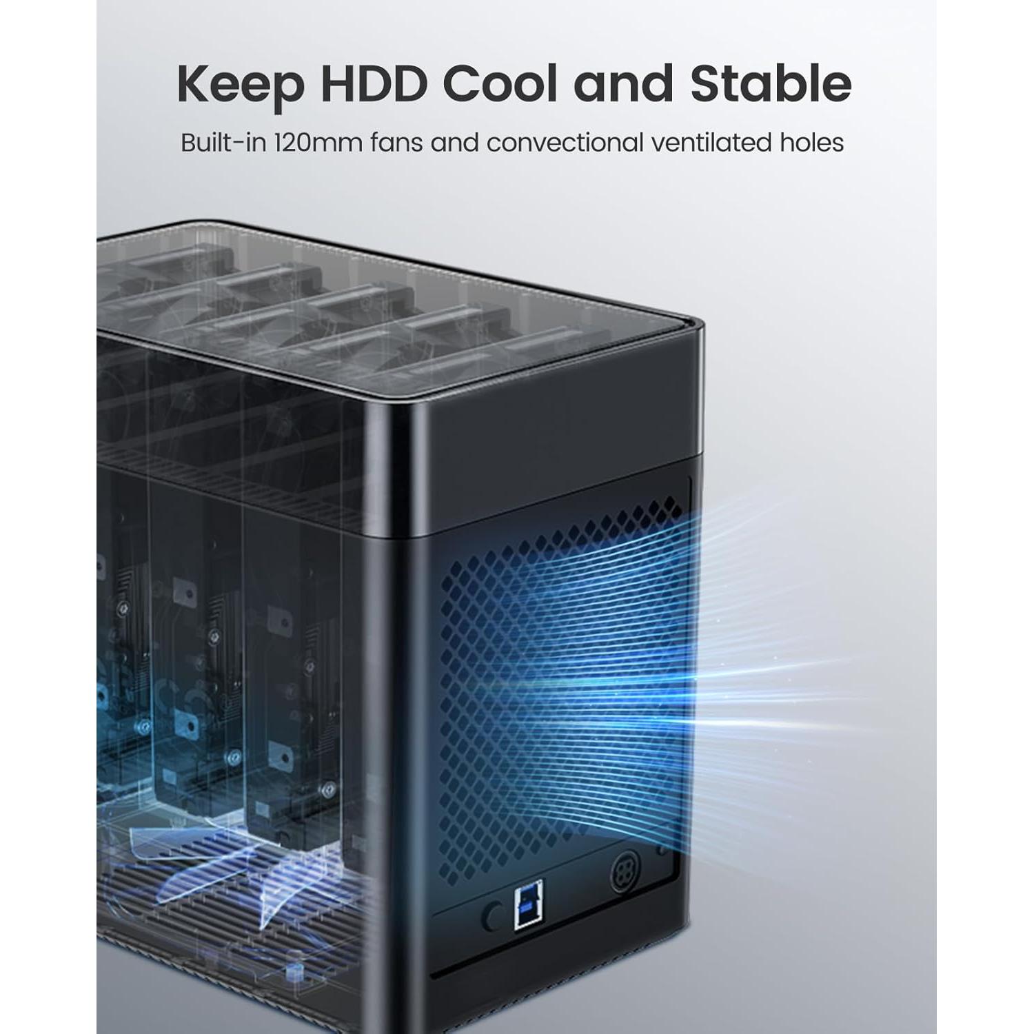 Estación Acoplamiento Externa ORICO 5 Bahías USB 3.0 90TB