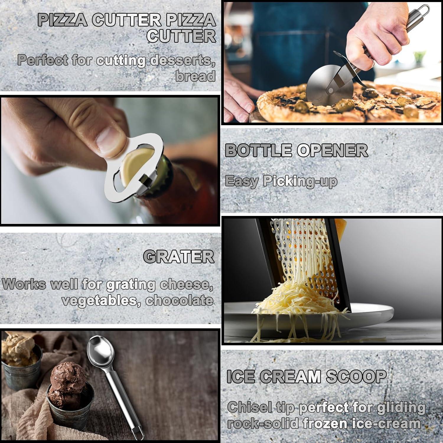 Juego de Utensilios de Cocina Umite Chef 34 Pcs Silicona y Acero