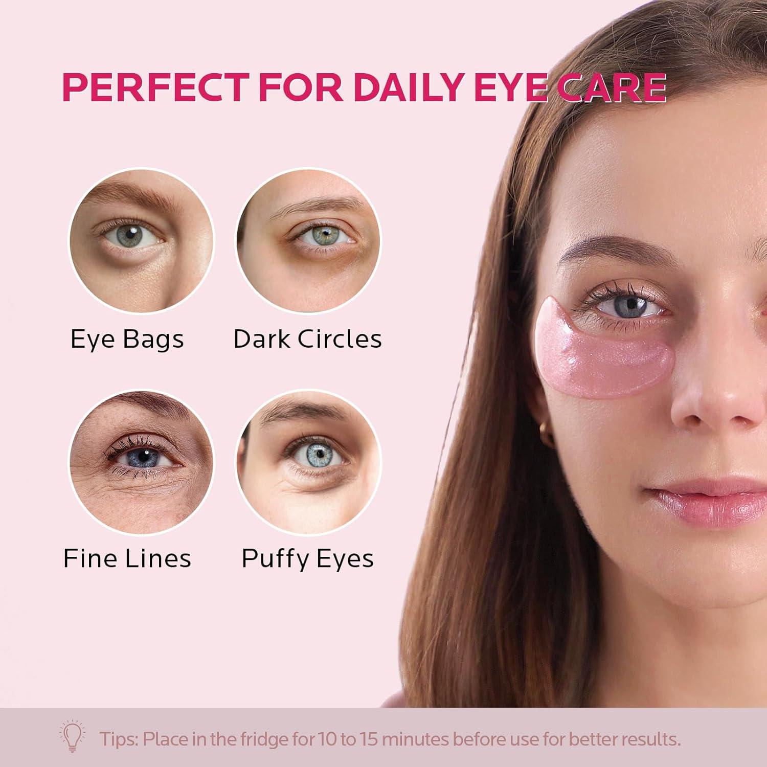 Mascarillas para Ojos ZealSea - 8 Pares Hidratantes Anti-Ojeras