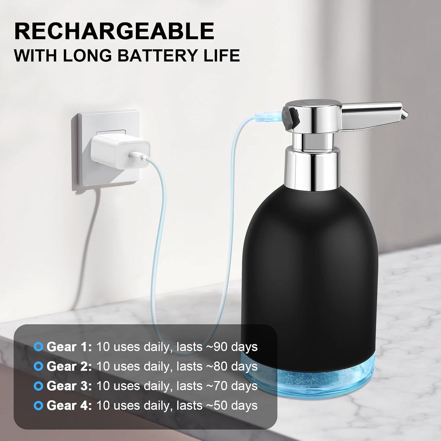 Dispensador Automático de Jabón Líquido Blancel 320ml Negro