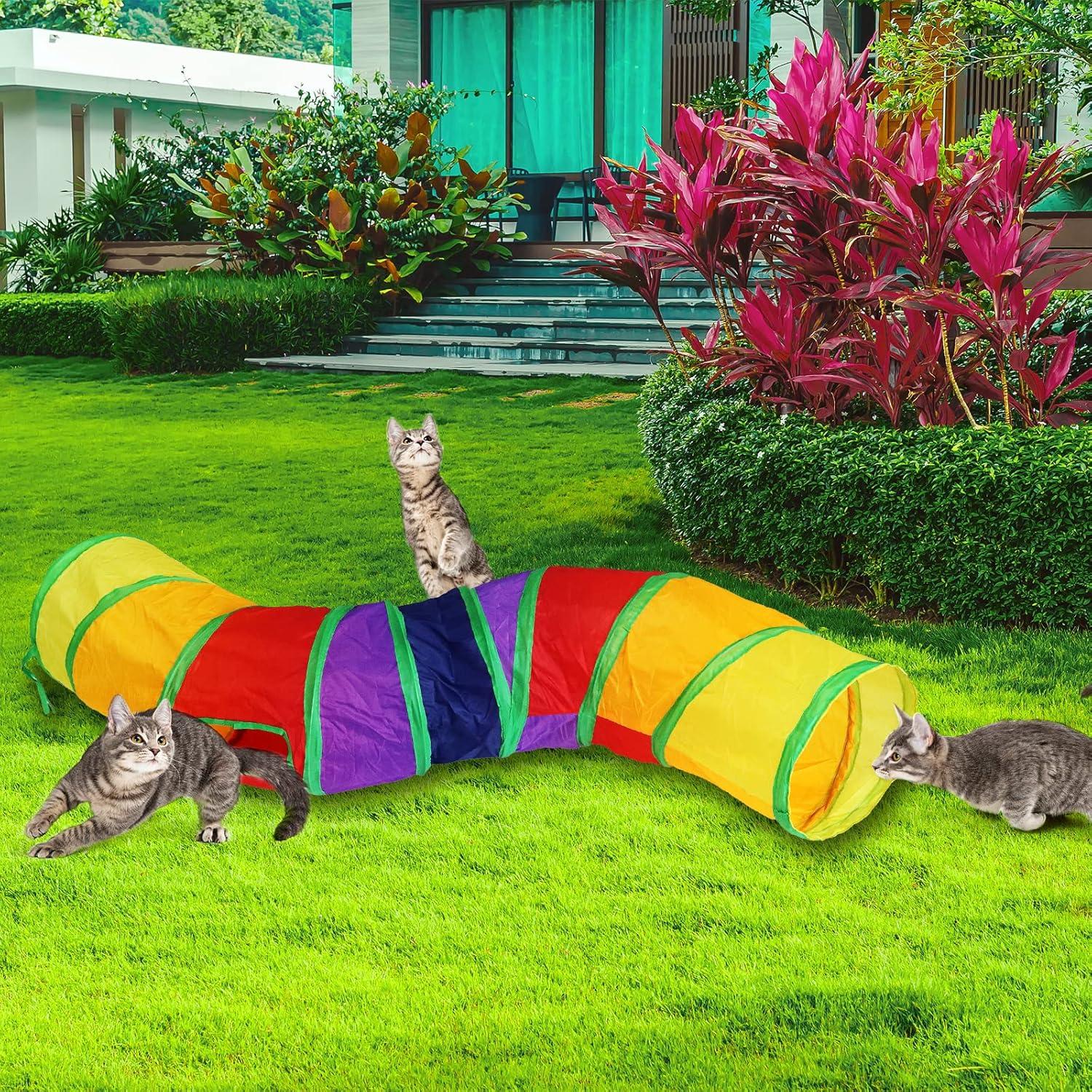 Túnel para Gatos Bemodst 2-Vías Colapsable Interactivo 122 cm