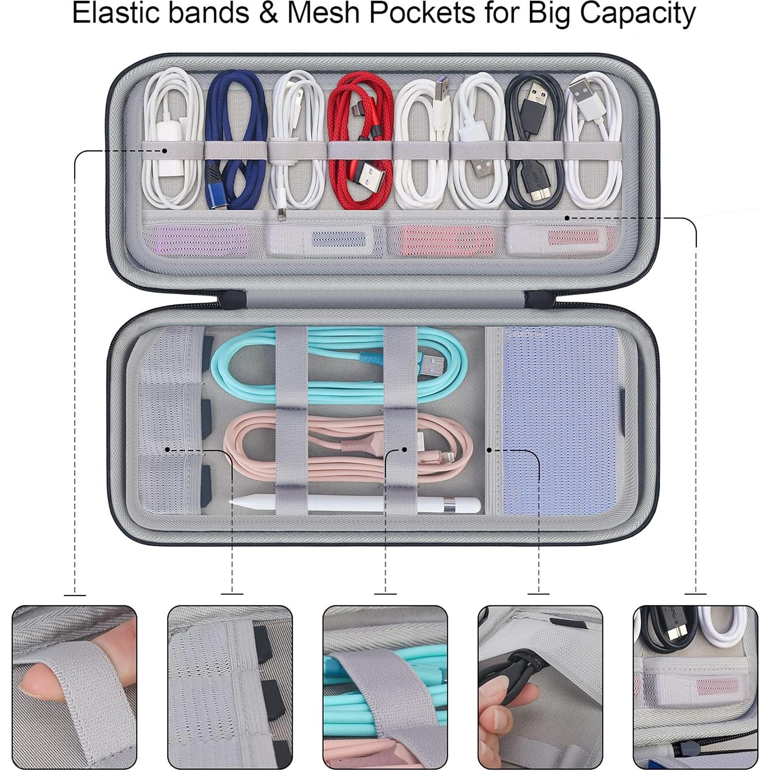 Organizador Electrónico Canboc T97B Negro para Cables y Accesorios