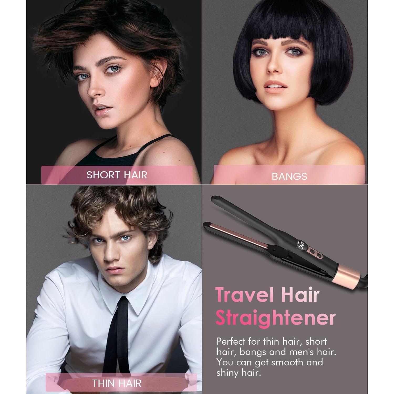 Mini Plancha de Pelo UMIGA 2 en 1 Oro Rosa 23cm