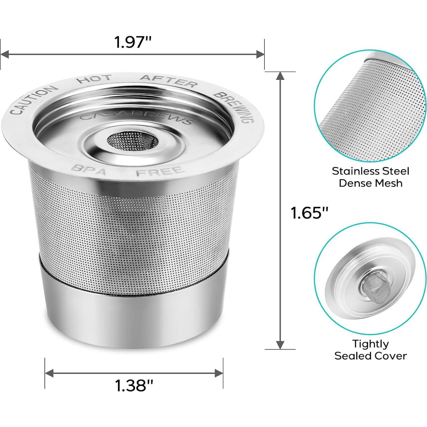 Filtros Reutilizables K Cup CASABREWS CASKF02 Acero Inoxidable