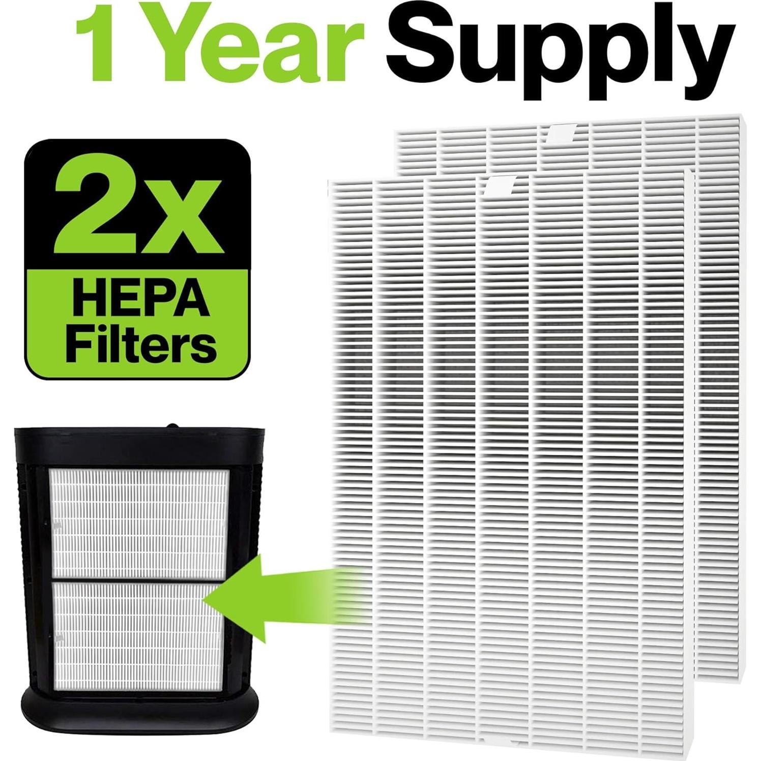 Durabasics Filtros HEPA R para Purificador Honeywell - Paquete de 2