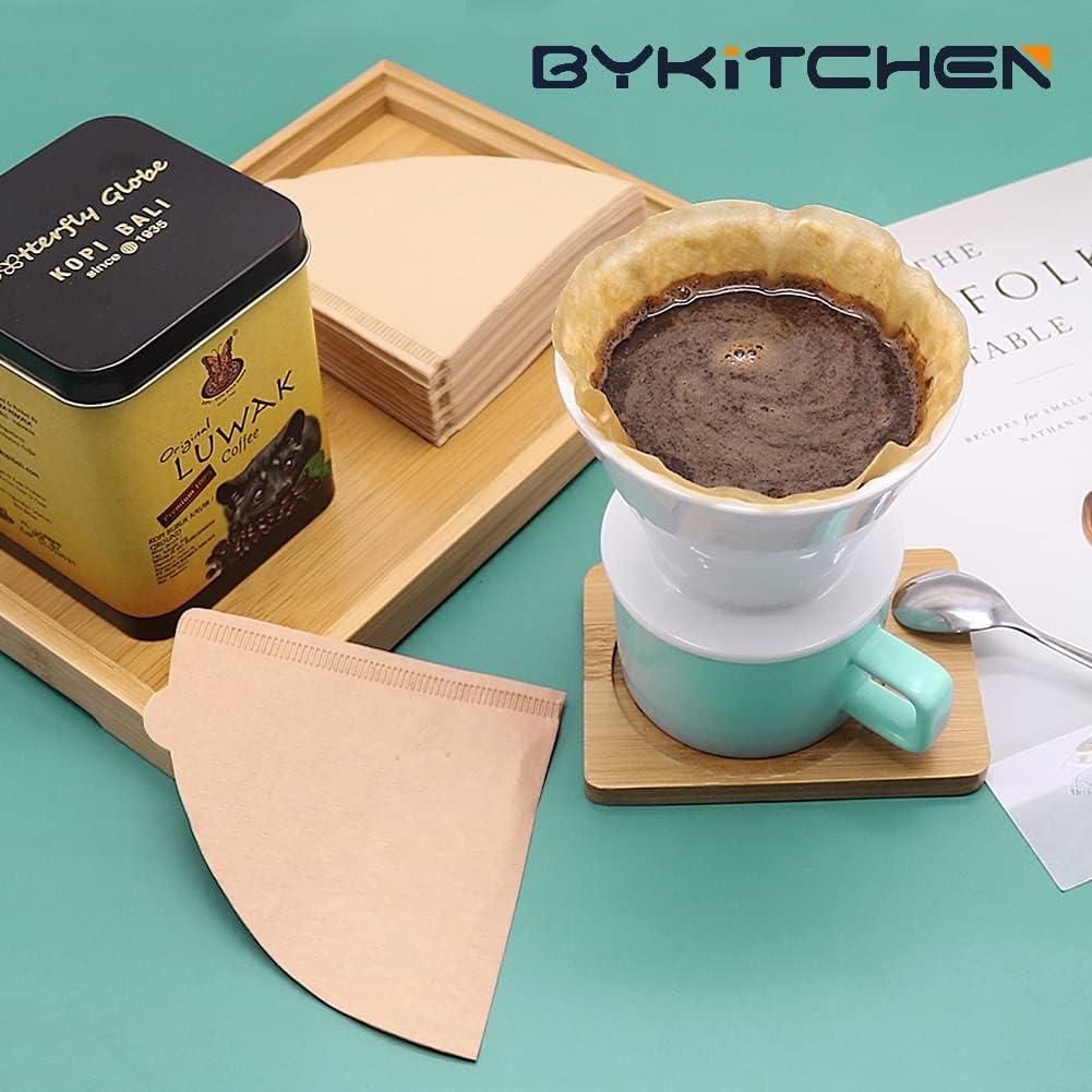 Filtros de Café Cono BYKITCHEN V01, Set de 200 Piezas