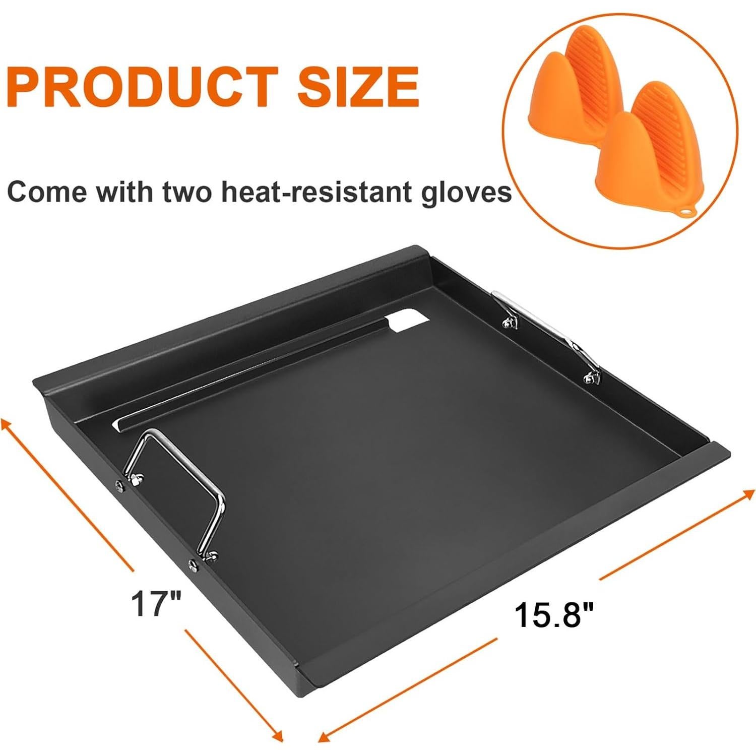 Plancha de Cocina DELSbbq 17" para Parrillas Charbroil y Nexgrill