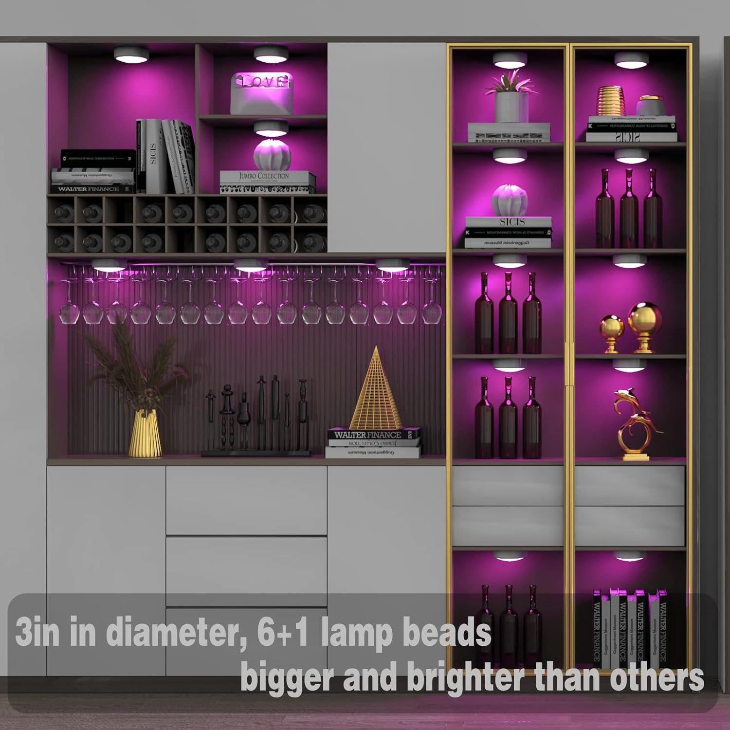 ILUMINACIÓN LED Bajo Gabinete ILYXY 3 Luces Puck Inalámbricas