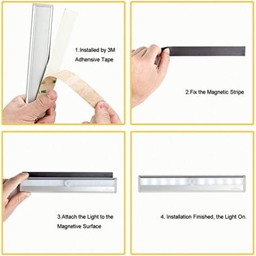 Luz Nocturna LED Leadleds Paquete de 3 con Sensor 10 LEDs