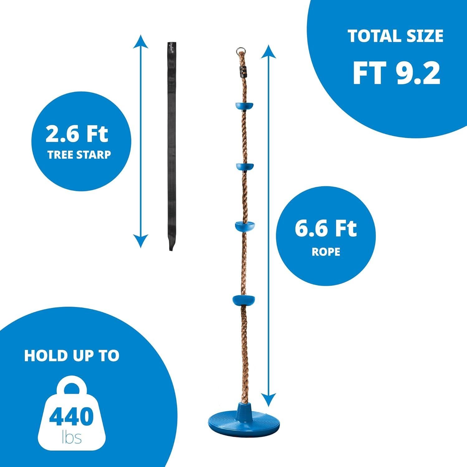 Columpio de Árbol Jungle Gym Kingdom con Asiento Disco Azul