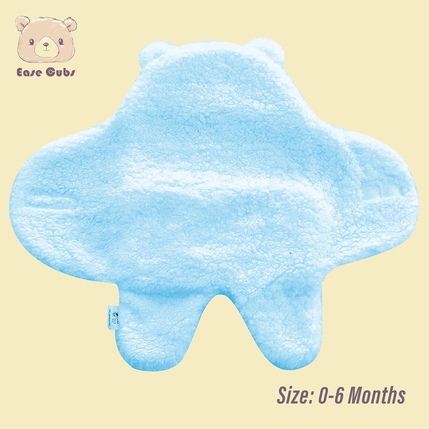 2 Envolturas de Bebé Sherpa Ease Cubs Aguamarina 0-6 Meses