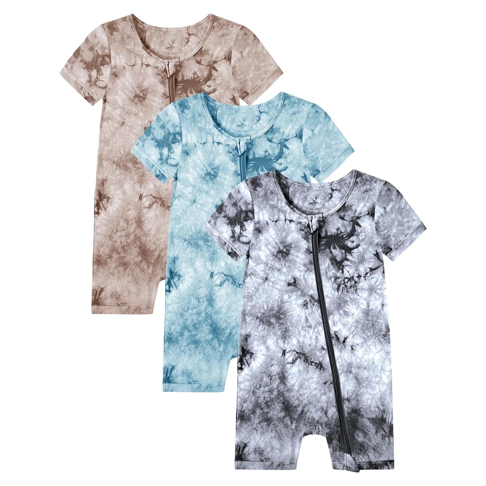 Pijamas de Bebé Jimonda Rayón de Bambú 3 Monos Tie Dye 0-24M