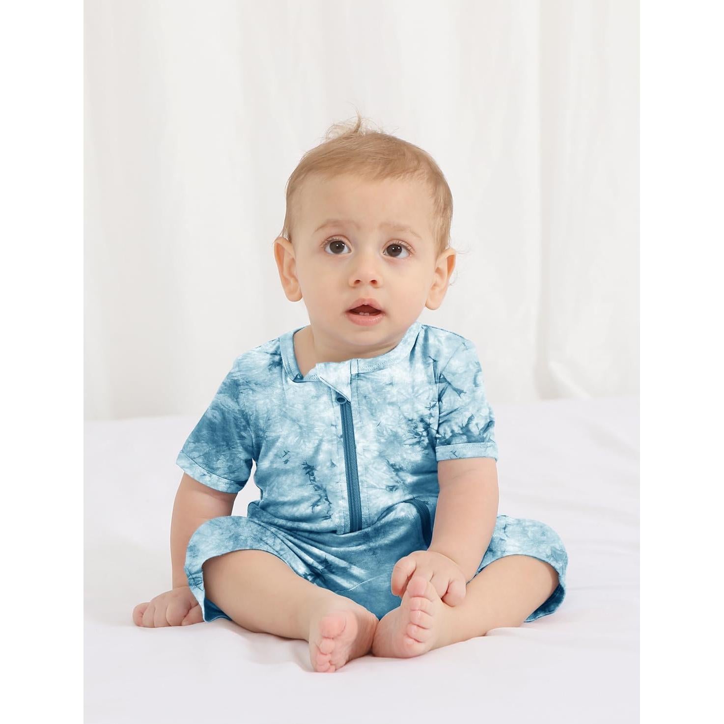 Pijamas de Bebé Jimonda Rayón de Bambú 3 Monos Tie Dye 0-24M
