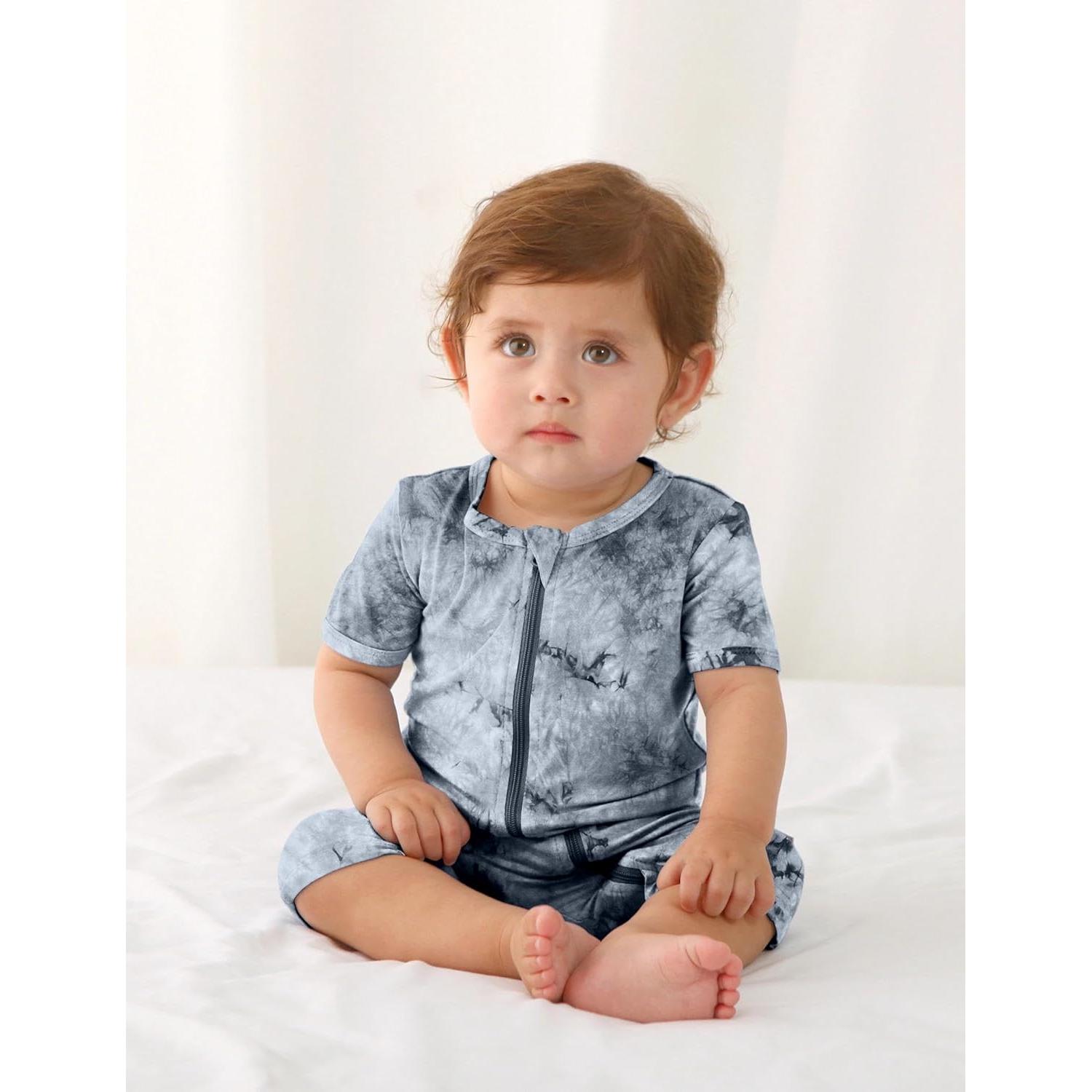 Pijamas de Bebé Jimonda Rayón de Bambú 3 Monos Tie Dye 0-24M