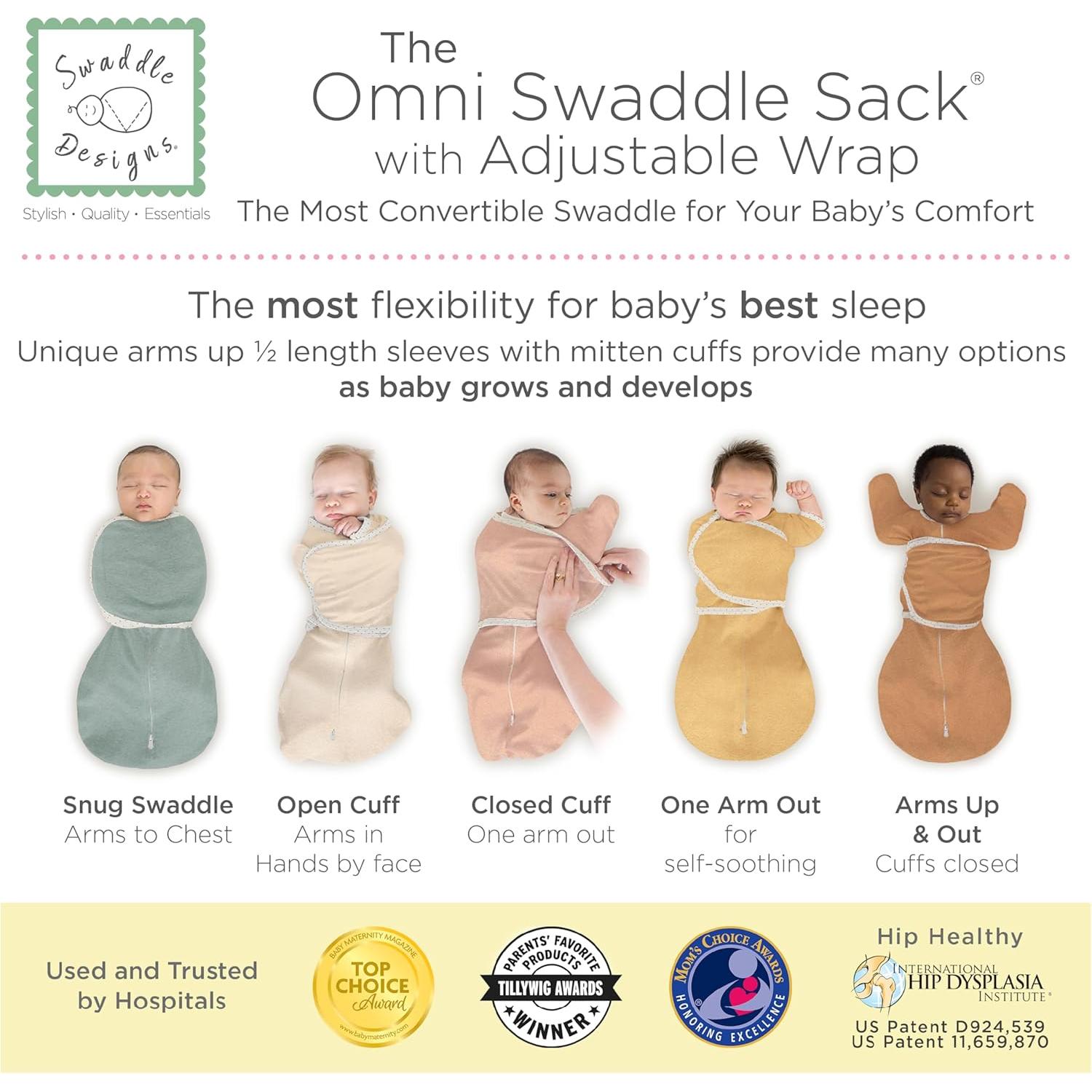 Saco de Swaddle Omni SwaddleDesigns Pequeño 2.7-6.4 kg