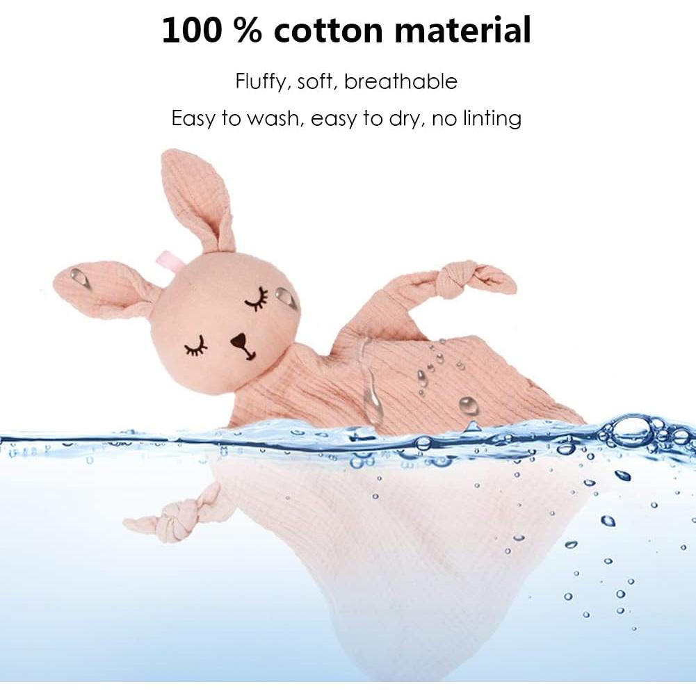 Manta de Muselina Orgánica PEIPEIWU Conejito Suave 22.86cm