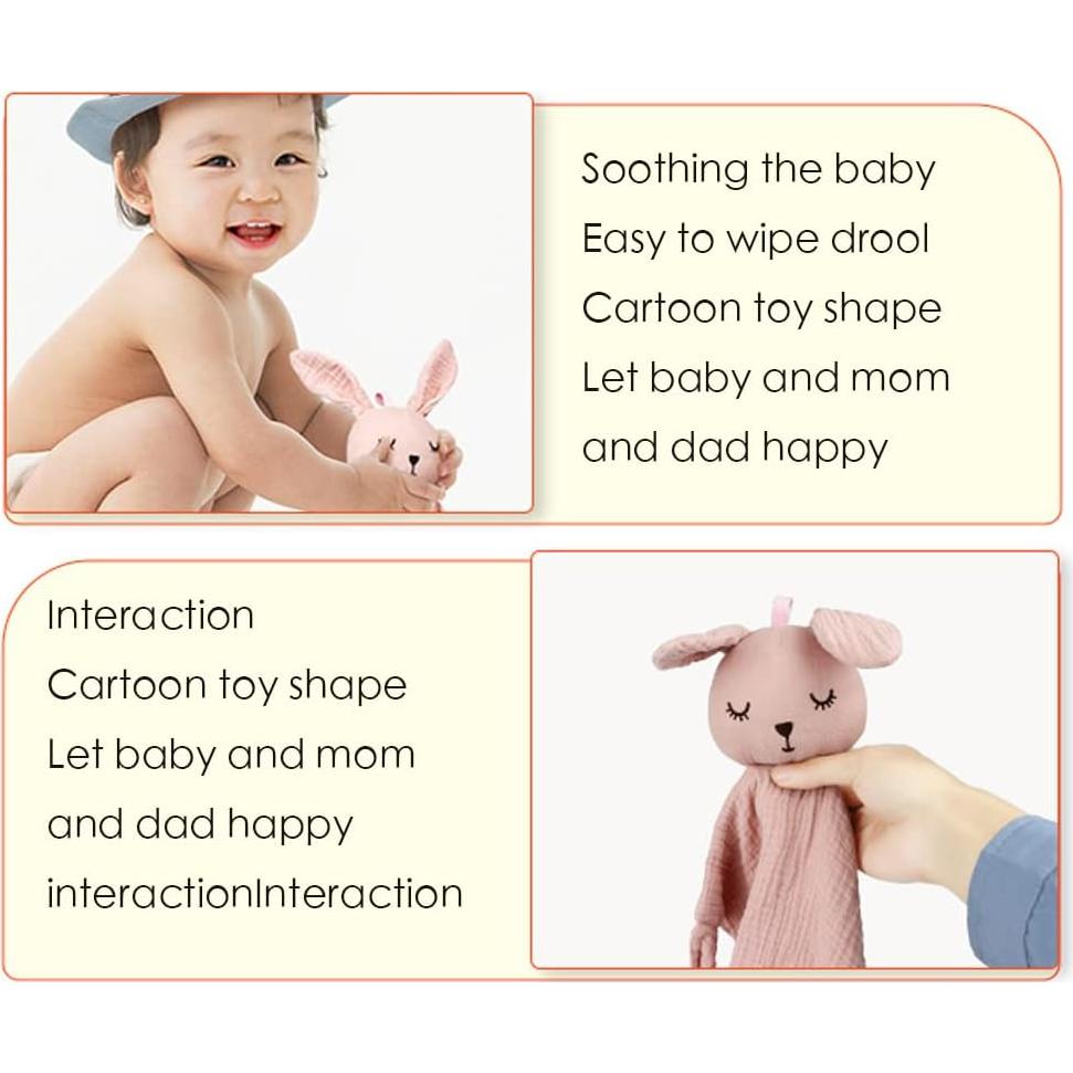 Manta de Muselina Orgánica PEIPEIWU Conejito Suave 22.86cm